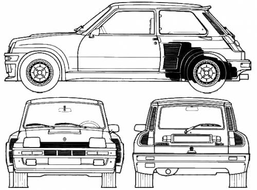 Renault 5 Turbo 2 specs, dimensions