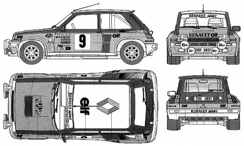 Blueprints Cars Renault Renault 5 Turbo Rally