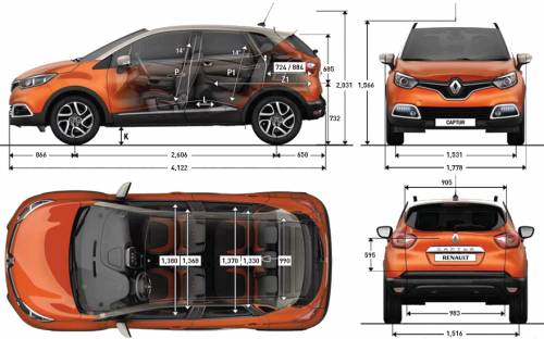 Dimension renault captur 2015