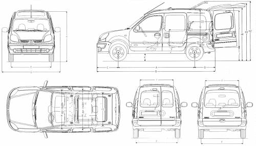 Blueprints Cars Renault Renault Kangoo 04