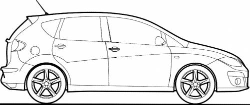 Download drawing Seat Altea XL Minivan 2007 in ai pdf png svg formats