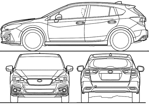 Blueprints Cars Subaru Subaru Impreza G4 5 Door 16