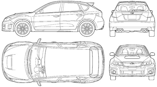 Blueprints Cars Subaru Subaru Impreza Wrx Sti 5 Door 14