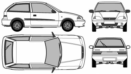 Blueprints Cars Suzuki Suzuki Swift Gs 3 Door