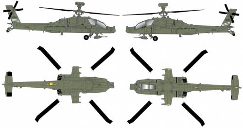 apache longbow helicopter drawing