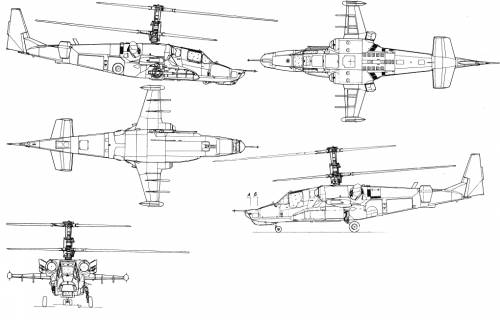 Kamov Ka-50Sh helicopter - development history, photos, technical data