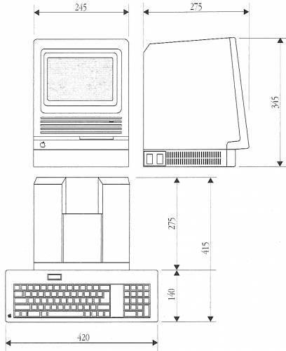 Macintosh SE/30 Feet Desk Saver, Piedini Salva Scrivania per Apple 3d print