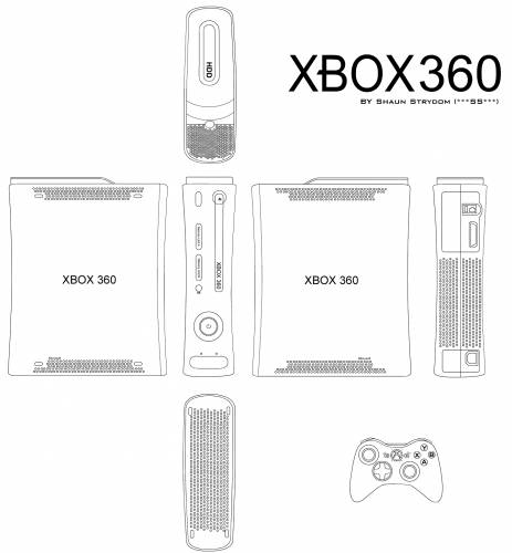 Xbox 360 Dimensions & Drawings