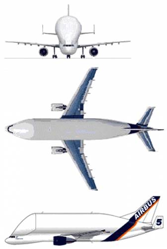 Blueprints Modern Airplanes Airbus Airbus A300 600st Beluga