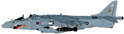 Blueprints > Modern airplanes > BAe > British Aerospace BAe Harrier GR.7