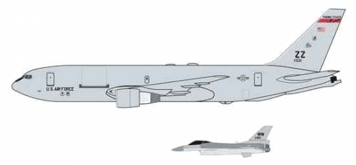 Blueprints > Modern airplanes > Boeing > Boeing KC-46A + F-16C