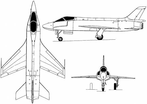 Blueprints Modern airplanes Breguet Breguet 1100 France 1957