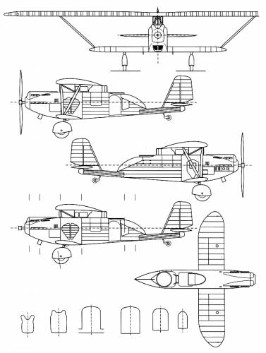 Blueprints Modern airplanes Breguet Breguet Br 27