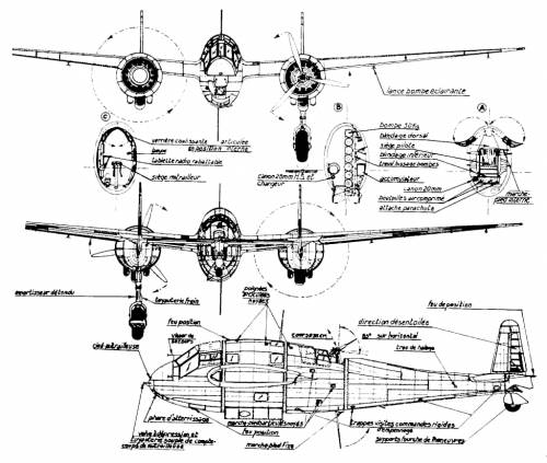 Blueprints Modern airplanes Breguet Breguet Br 695