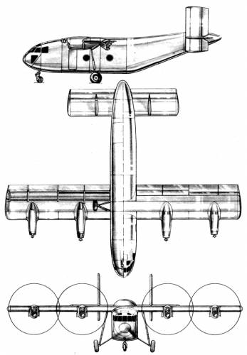 Blueprints Modern airplanes Breguet Breguet Br 940 Integral