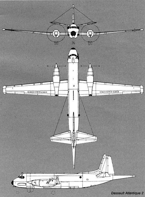 Blueprints Modern airplanes Dassault Dassault Breguet Br