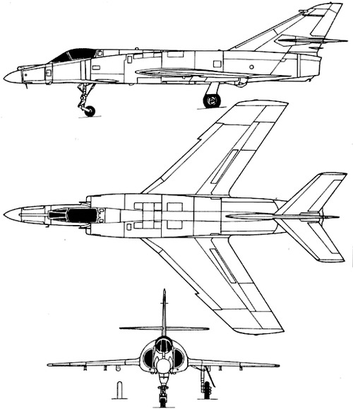 Blueprints Modern airplanes Dassault Dassault Breguet Super