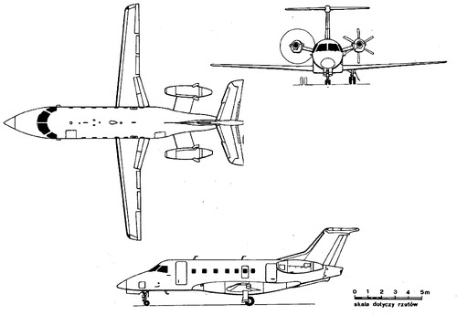 Blueprints Modern Airplanes Embraer Embraer Fma Cba 123 Vector