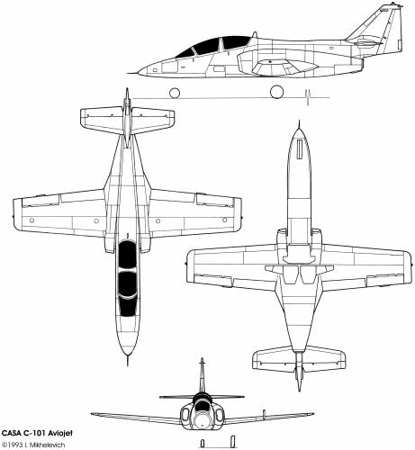 Blueprints Modern Airplanes Modern C Casa C 101 Aviojet