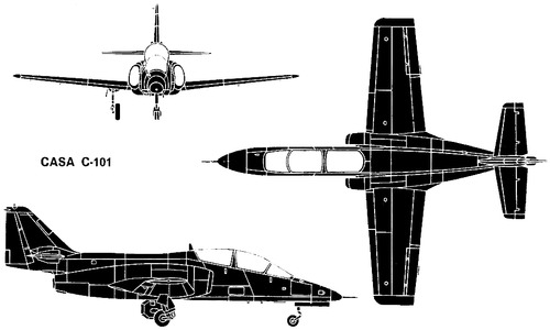 Blueprints Modern Airplanes Modern C Casa C 101 Aviojet