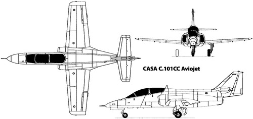 Blueprints Modern Airplanes Modern C Casa C 101cc Aviojet