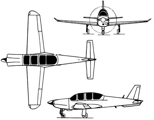 Blueprints Modern Airplanes Modern Sa St Socata Tb 30 Epsilon Aerospatiale Epsilon