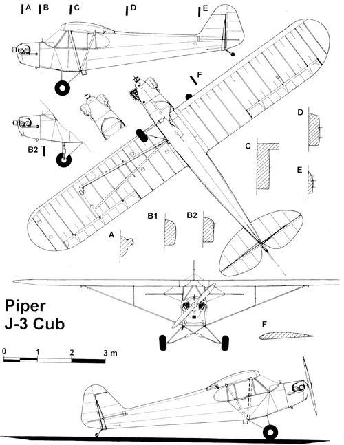 piper cub wing drawing