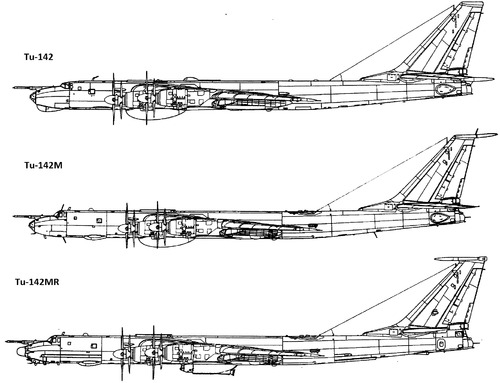 Blueprints Modern Airplanes Tupolev Tupolev Tu 142 Bear