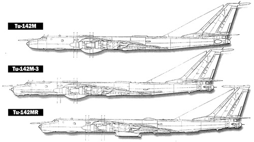 Blueprints Modern Airplanes Tupolev Tupolev Tu 142 Bear