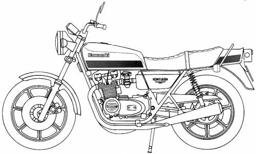 Blueprints > Motorcycles > Kawasaki > Kawasaki Z400FX E4