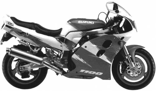 Blueprints > Motorcycles > Suzuki > Suzuki GSX R1100W (1993)