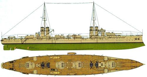 Blueprints Ships Battleships Italy RN Dante Alighieri 1919