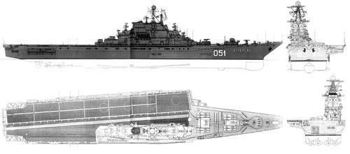 Blueprints > Ships > Ships (Russia) > USSR Project 1143 Kiev 1985