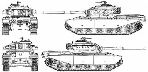 Blueprints Tanks Tanks C Centurion Mk.6 L7 105mm