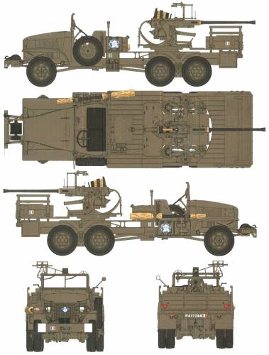 Blueprints > Tanks > Tanks G-J > GMC Bofors 40mm AA Gun