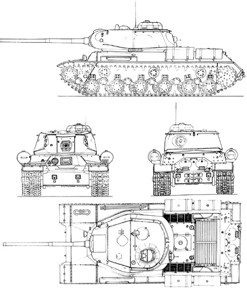 Blueprints Tanks Tanks G J Js 1 Stalin Is 85 1943 4