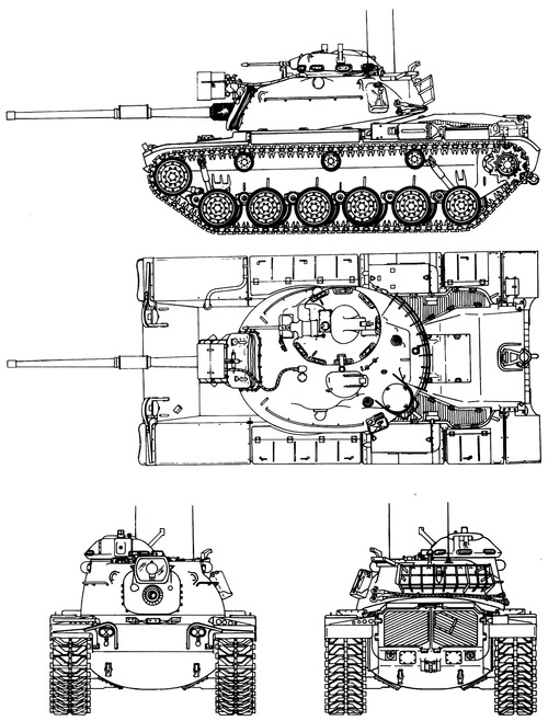 Chrysler M60 Patton Main Battle Tank Art Map/Flag Print 5 