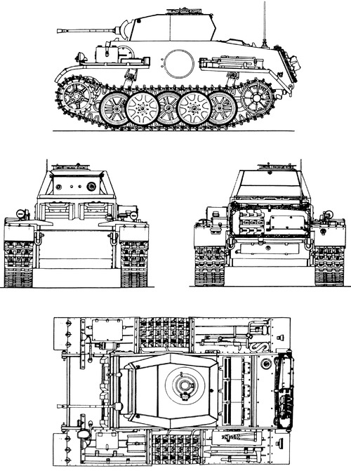 Blueprints Tanks Ww2 Tanks Germany 2 Sd Kfz 121 Pz Kpfw Ii Ausf J