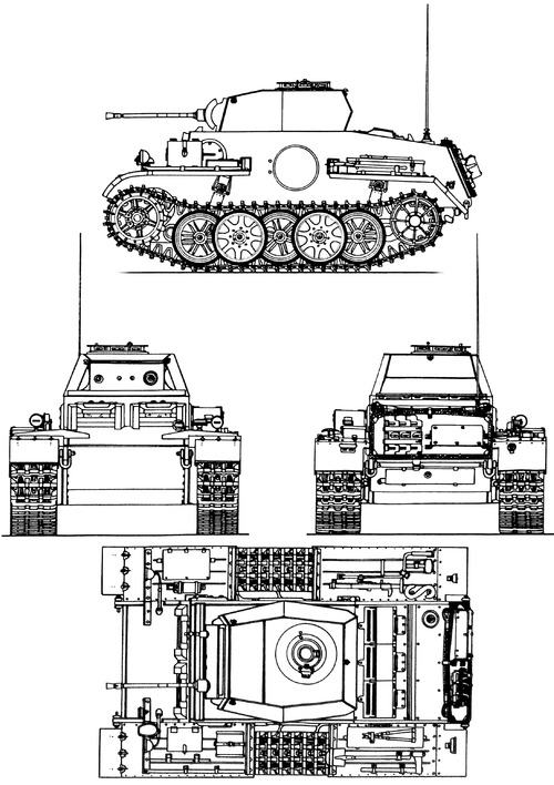 Blueprints Tanks Ww2 Tanks Germany 2 Sd Kfz 121 Pz Kpfw Ii Ausf J