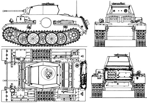 Blueprints Tanks Ww2 Tanks Germany 2 Sd Kfz 121 Pz Kpfw Ii Ausf J