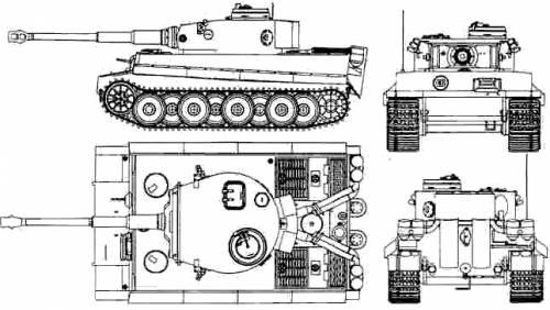 Panzerkampfwagen VI Tiger I Blueprint Art Print for Sale by The War Effort