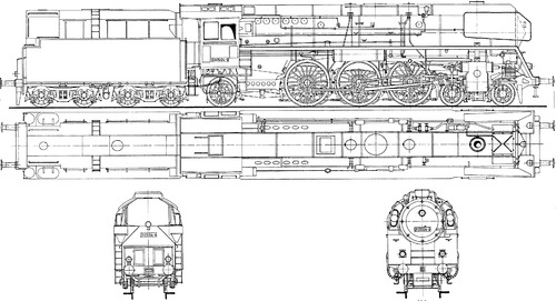 Blueprints > Trains > Trains A-B > AEG, Borsig DRG BR 01 0504-9