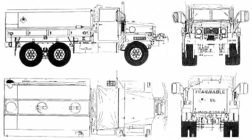 AM General M49A2C Fuel Service Tank Truck equipped with White LDT