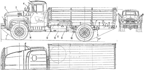 Blueprints Trucks Zil Zil 130