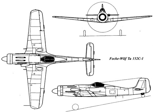 Blueprints Ww2 Airplanes Focke Wulf Focke Wulf Ta 152c 1