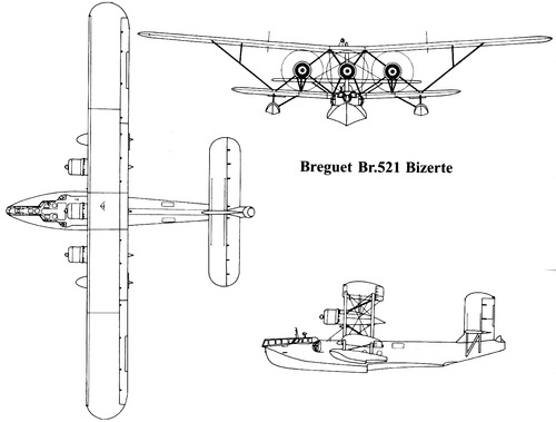 Blueprints WW2 Airplanes Various Breguet Br.521 Bizerte