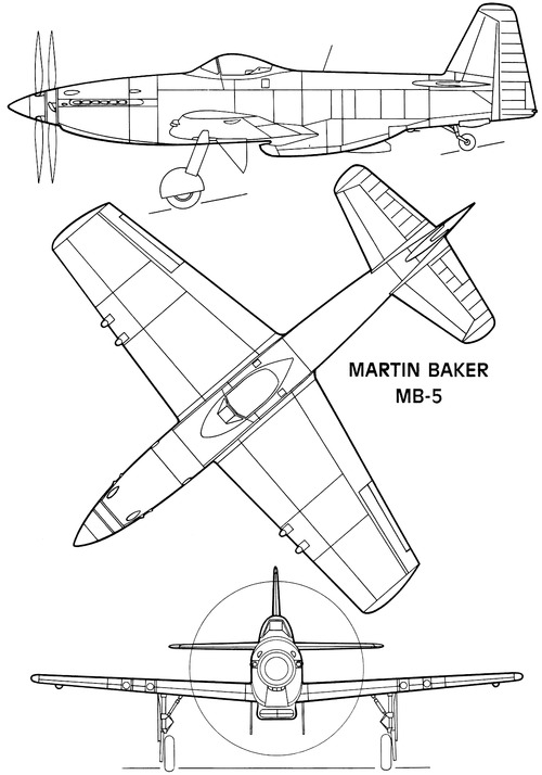 Blueprints Ww2 Airplanes Various Martin Baker Mb 5