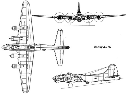 Blueprints Ww2 Airplanes Boeing Boeing B 17g Flying Fortress