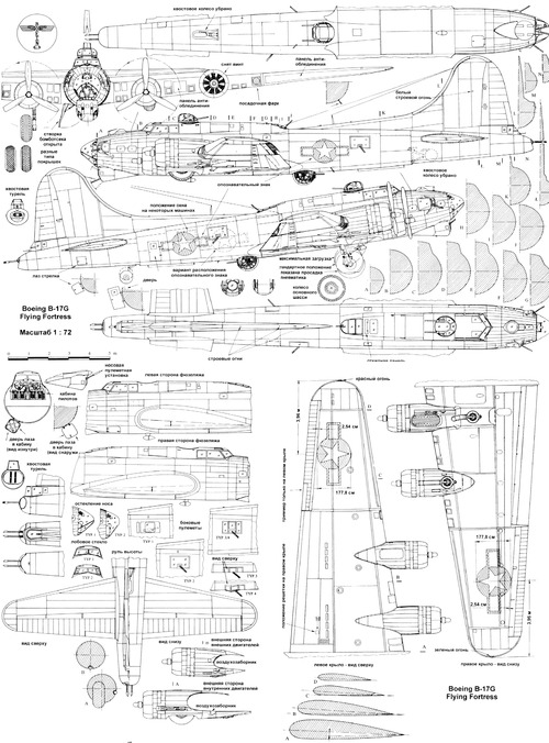 Blueprints Ww2 Airplanes Boeing Boeing B 17g Superfortress