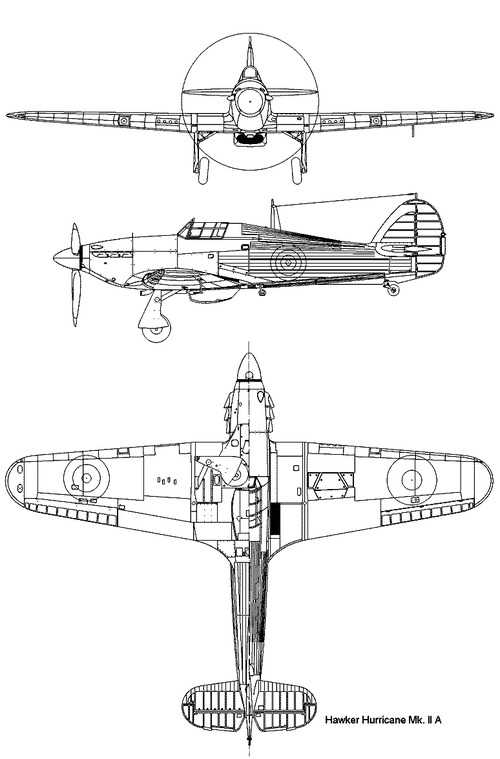 Blueprints > WW2 Airplanes > Hawker > Hawker Hurricane Mk.IIA